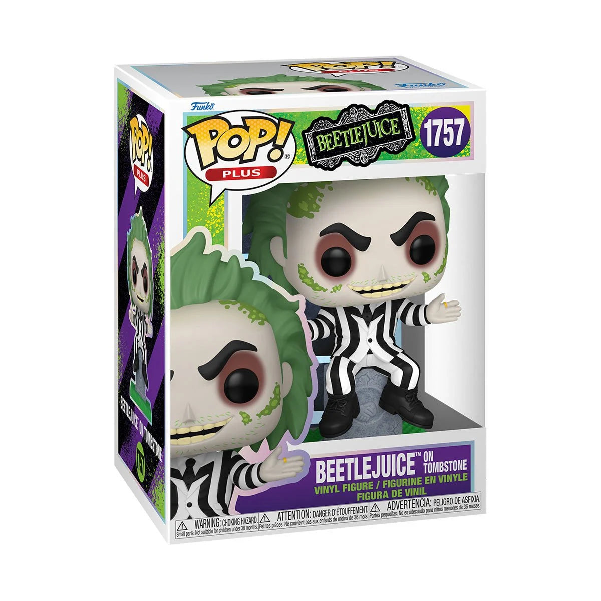 Beetlejuice on Tombstone Funko Pop! Plus Vinyl Figure #1757 W/ Protector