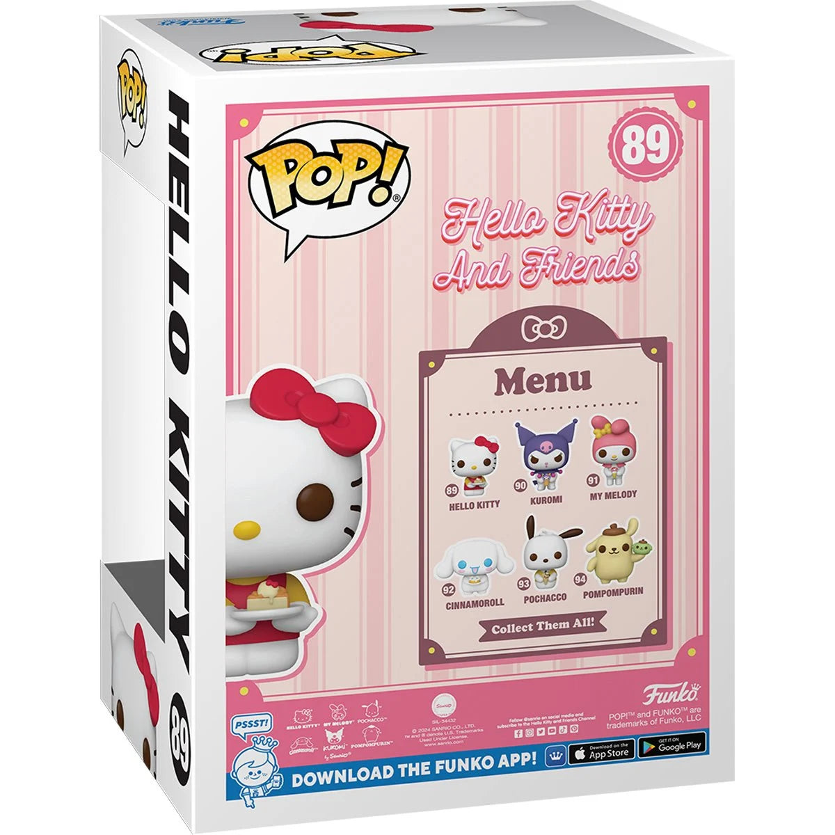 Hello Kitty and Friends Hello Kitty with Dessert (2024) Pop! Vinyl Figure #89 W/Protector