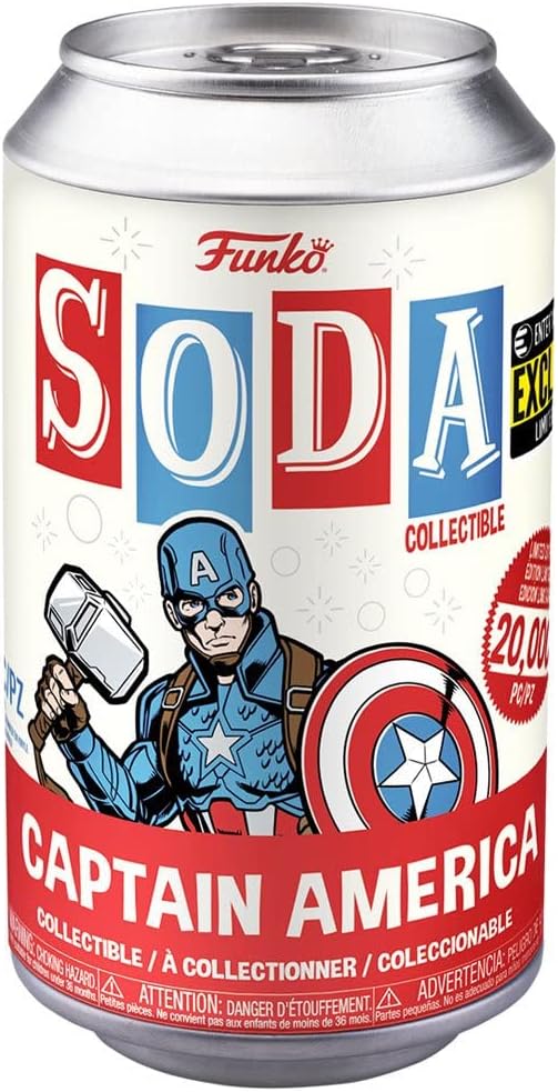 Avengers: Endgame Captain America Vinyl Soda Figure - Entertainment Earth Exclusive - LeCharms & Co.