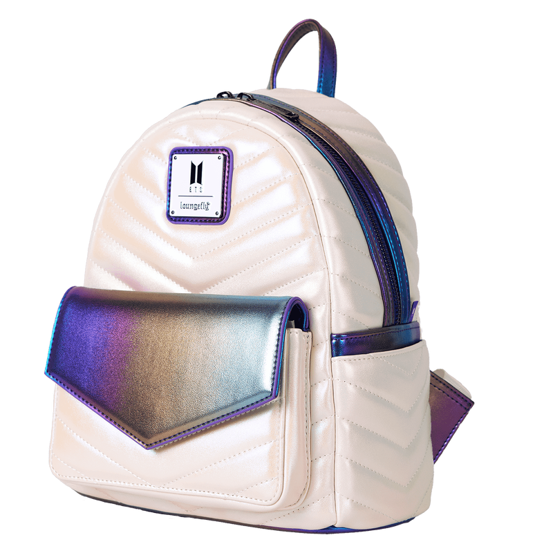 Loungefly BTS Iridescent Quilted Mini Backpack