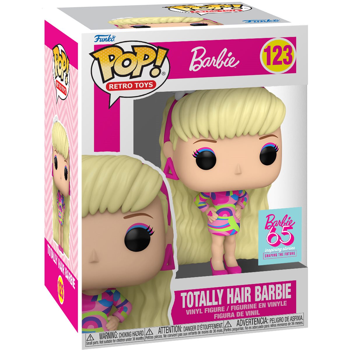 Barbie 65th Anniversary Totally Hair Barbie Funko Pop! Vinyl Figure #123 W/Protector Bundle - LeCharms & Co.