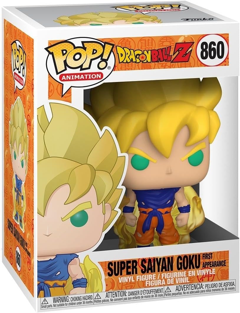 Dragon Ball Z Super Saiyan Goku (First Appearance) Funko Pop! Vinyl Figure #860 W/Protector Bundle - LeCharms & Co.