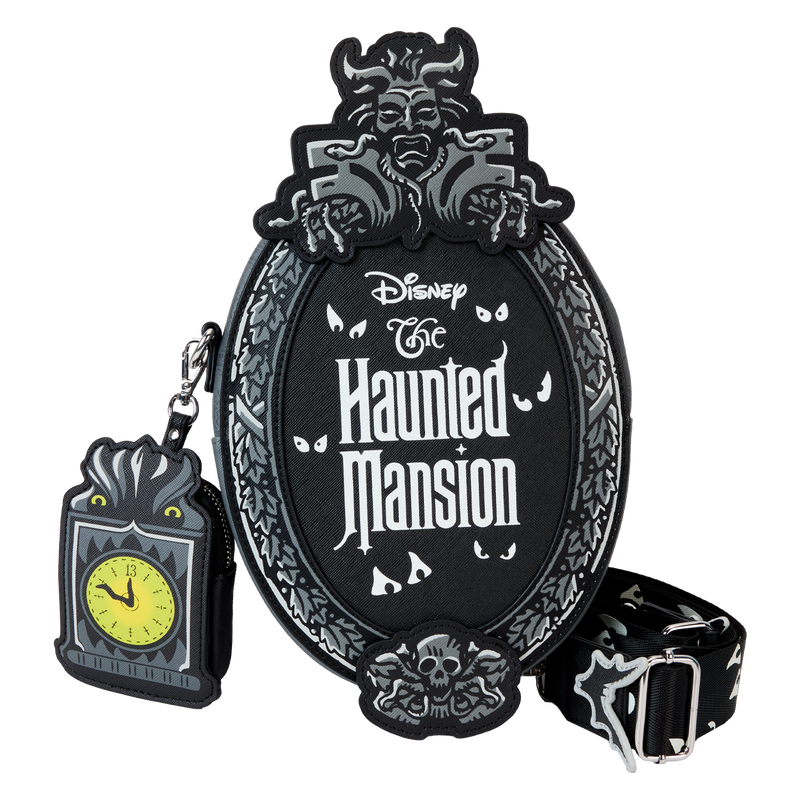 Loungefly- Disney
The Haunted Mansion Plaque Glow Crossbody Bag With Coin Bag - LeCharms & Co.
