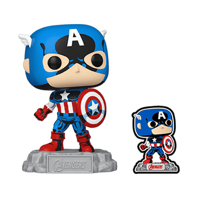 Funko Pop!: Avengers - Captain America with Pin