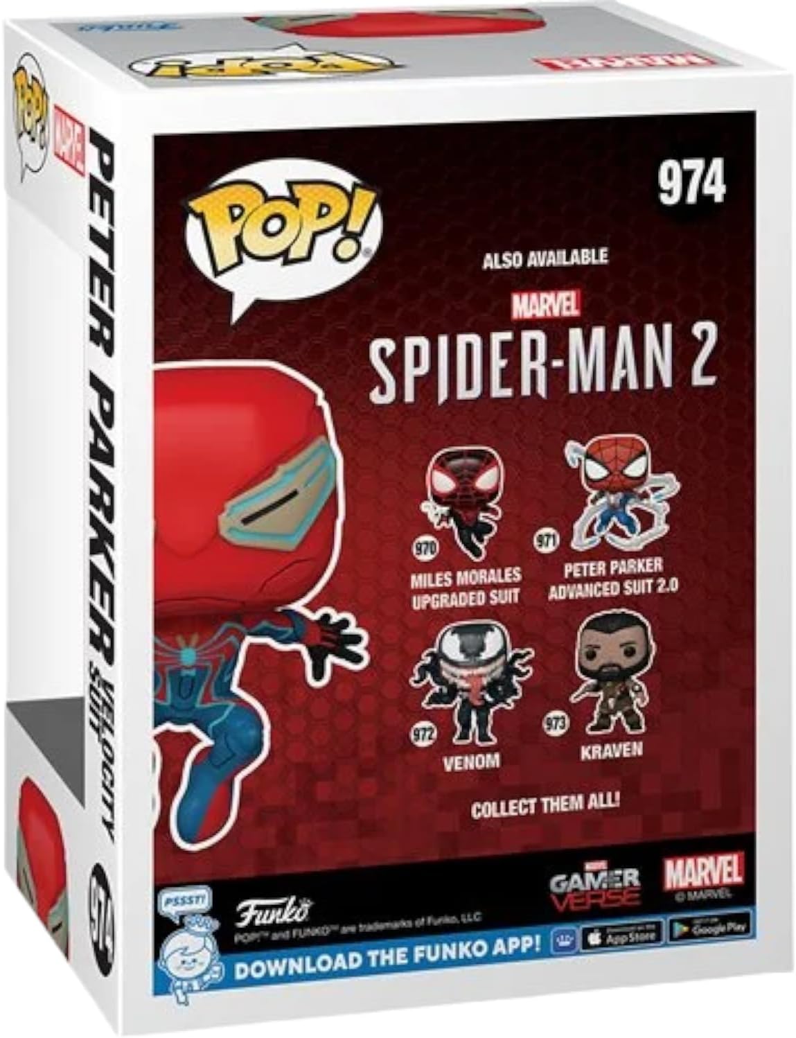 Spider-Man 2 Peter Parker Velocity Suit Funko Pop! Vinyl Figure #974 - Entertainment Earth Exclusive W/Protector Bundle - LeCharms & Co.