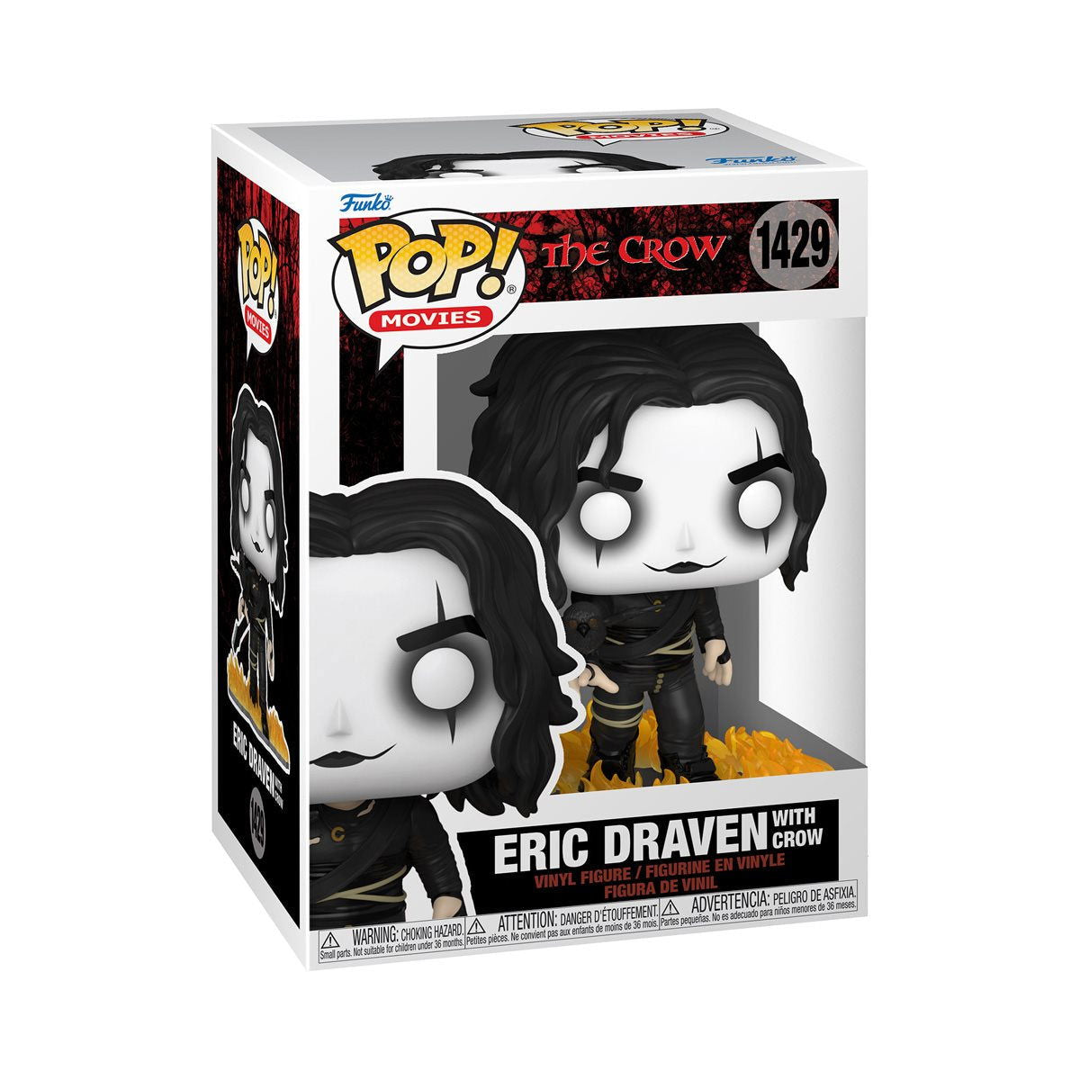 The Crow Eric Draven with Crow Funko Pop! Vinyl Figure #1429 W/Protector - LeCharms & Co.