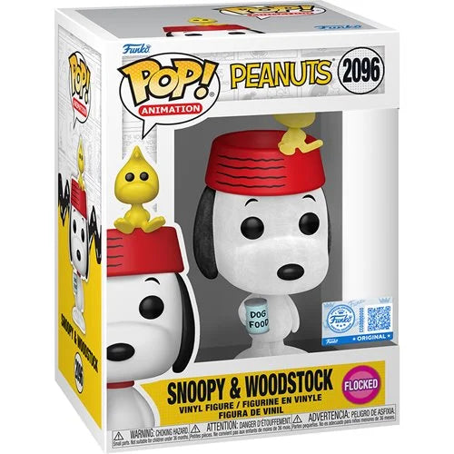 Funko Pop! Peanuts: Snoopy & Woodstock #2096 - Funko Exclusive (Flocked)