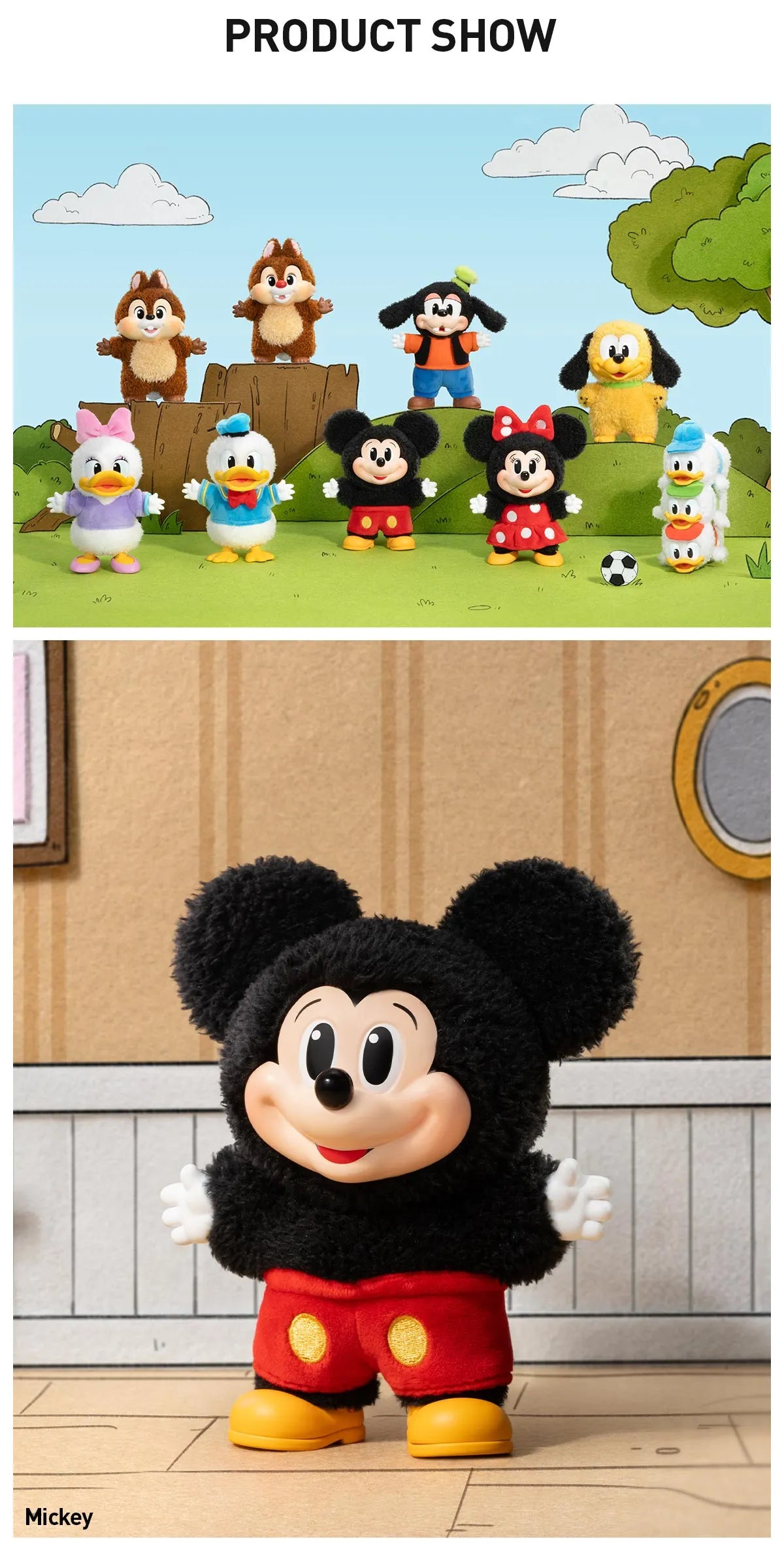 POPMART Mickey Family Cute Together KeyChain Series Blind Box