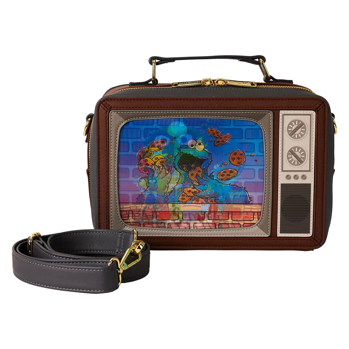 Sesame Street Lenticular Retro TV Crossbody Purse
