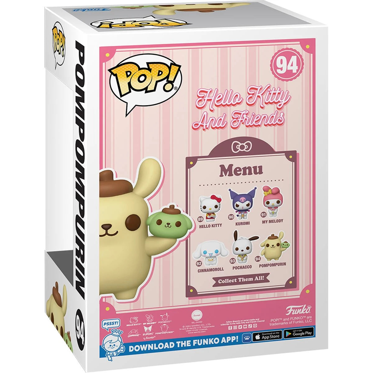 Hello Kitty and Friends Pompompurin with Dessert Funko Pop! Vinyl Figure #94 W/Protector