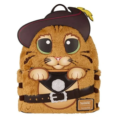 Loungefly Shrek Puss In Boots Cosplay Faux Fur Mini-Backpack