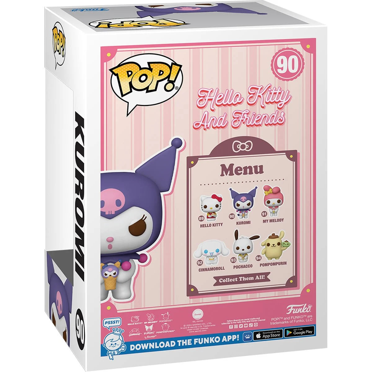 Hello Kitty and Friends Kuromi with Dessert Funko Pop! Vinyl Figure #90 W/Protector