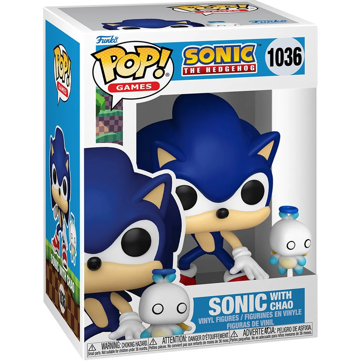 Sonic The Hedgehog Funko Pop! Vinyl Figure with Chao Buddy #1036 W/Protector Case