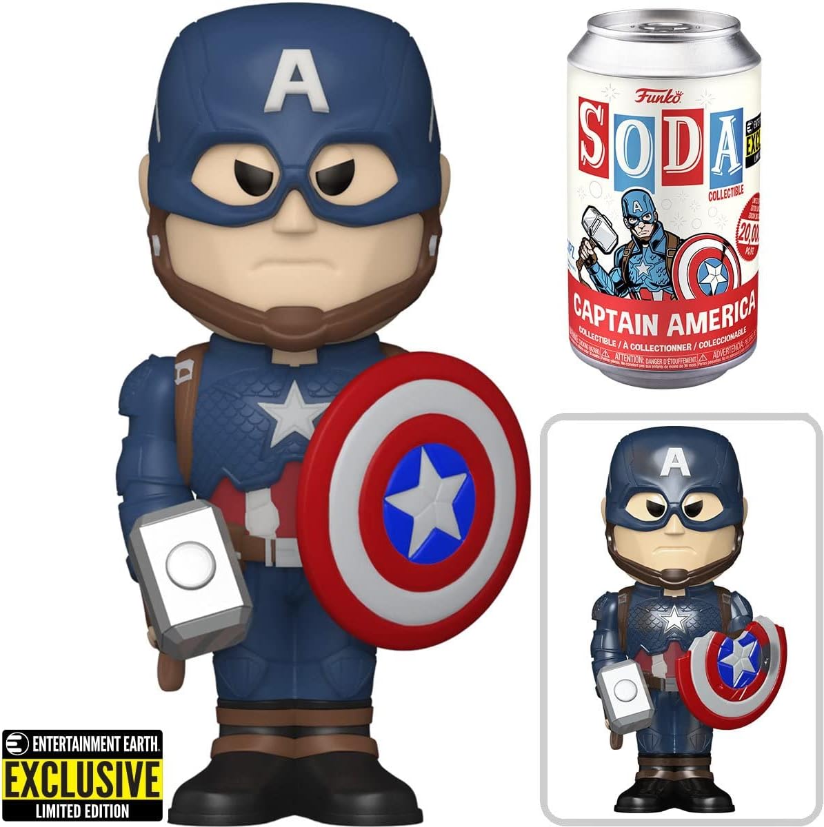 Avengers: Endgame Captain America Vinyl Soda Figure - Entertainment Earth Exclusive - LeCharms & Co.