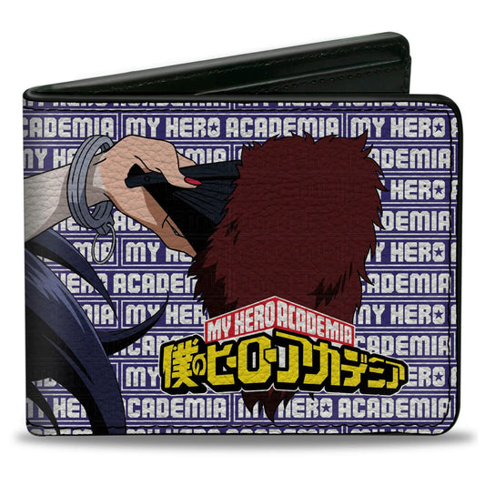 Bi-Fold Wallet - MY HERO ACADEMIA Midnight Jumping Pose and Title Logo Blue/White - LeCharms & Co.