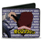Bi-Fold Wallet - MY HERO ACADEMIA Midnight Jumping Pose and Title Logo Blue/White - LeCharms & Co.