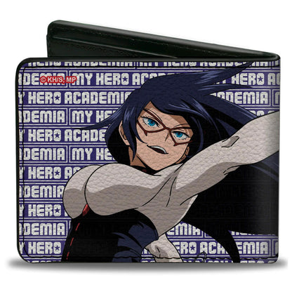 Bi-Fold Wallet - MY HERO ACADEMIA Midnight Jumping Pose and Title Logo Blue/White - LeCharms & Co.