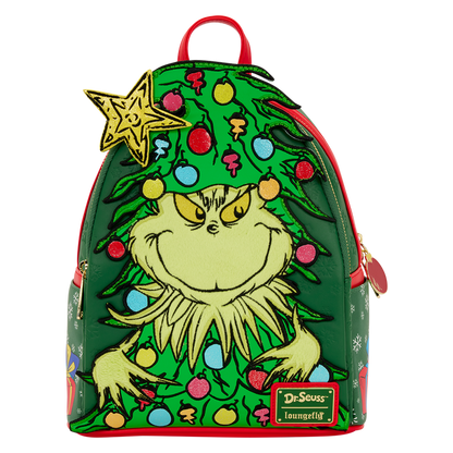 Loungefly Dr. Seuss How the Grinch Stole Christmas! Tree Light Up Plush Mini Backpack