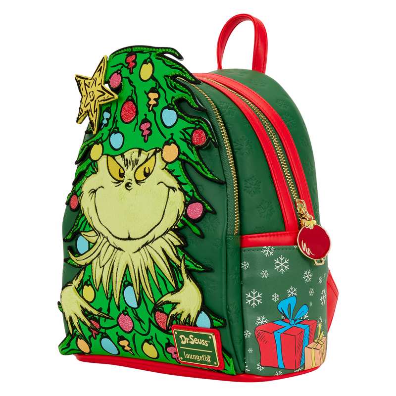 Loungefly Dr. Seuss How the Grinch Stole Christmas! Tree Light Up Plush Mini Backpack