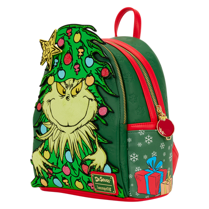 Loungefly Dr. Seuss How the Grinch Stole Christmas! Tree Light Up Plush Mini Backpack