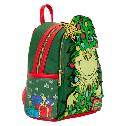 Loungefly Dr. Seuss How the Grinch Stole Christmas! Tree Light Up Plush Mini Backpack