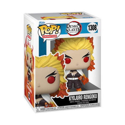 Demon Slayer: Kimetsu no Yaiba Kyojuro Rengoku Funko Pop! Vinyl Figure #1308 W/Protector - LeCharms & Co.