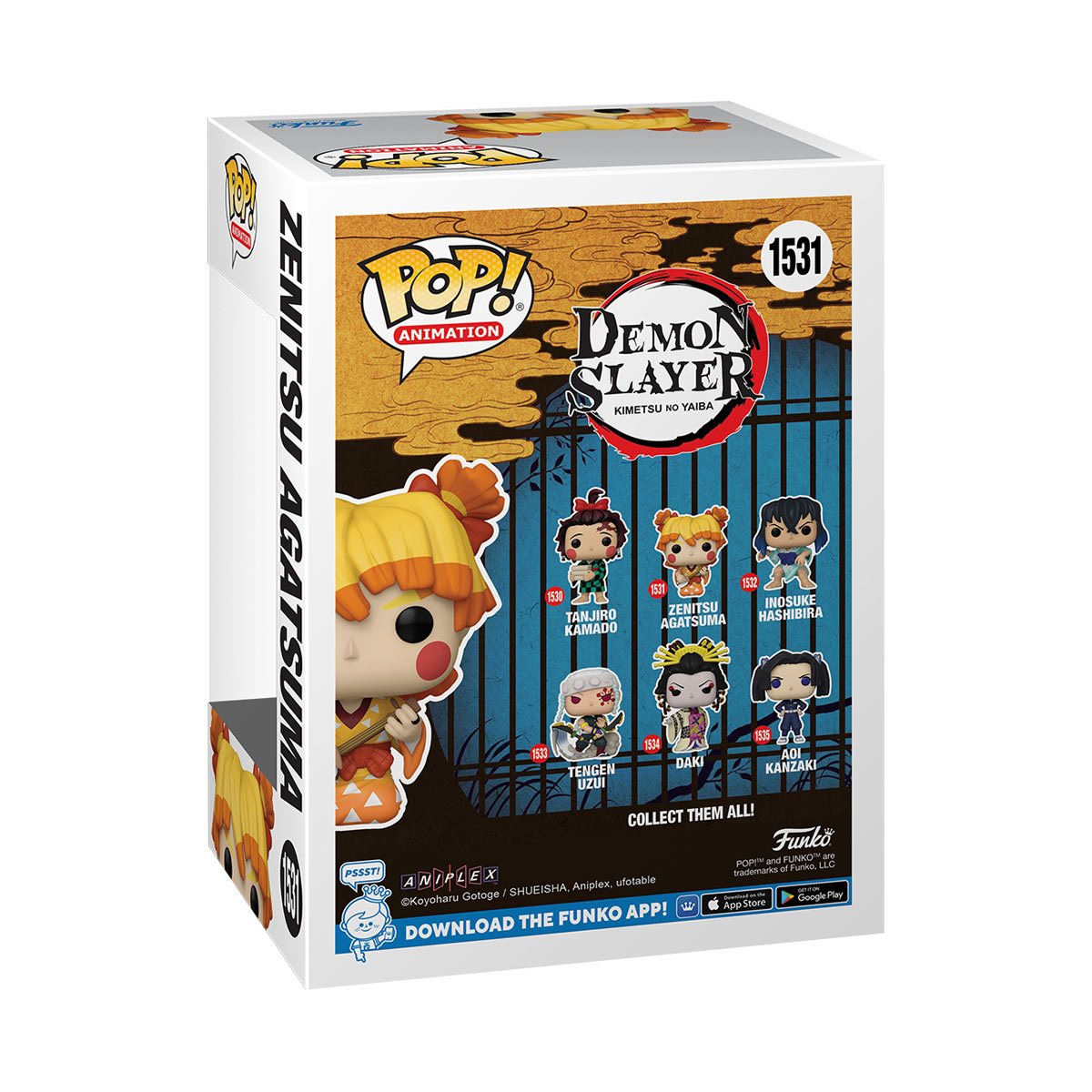 Demon Slayer Zenitsu Agatsuma (Kimono) Funko Pop! Vinyl Figure #1531 - LeCharms & Co.