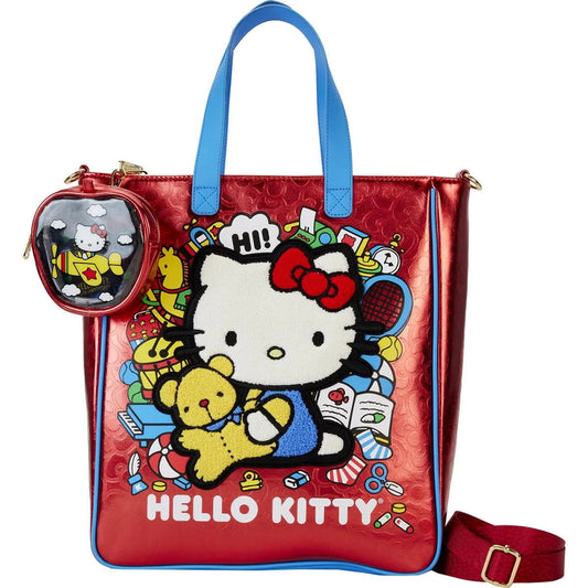 Hello Kitty 50th Anniversary Metallic Tote with Coin Bag - LeCharms & Co.