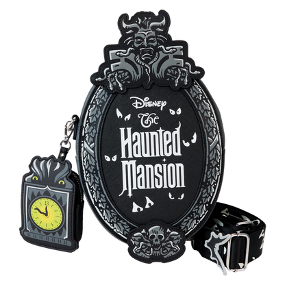 Loungefly- Disney
The Haunted Mansion Plaque Glow Crossbody Bag With Coin Bag - LeCharms & Co.