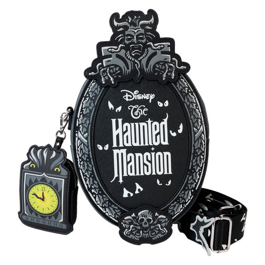 Loungefly- Disney
The Haunted Mansion Plaque Glow Crossbody Bag With Coin Bag - LeCharms & Co.