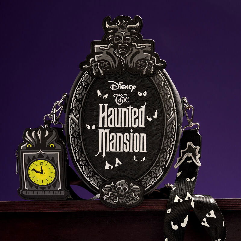 Loungefly- Disney
The Haunted Mansion Plaque Glow Crossbody Bag With Coin Bag - LeCharms & Co.