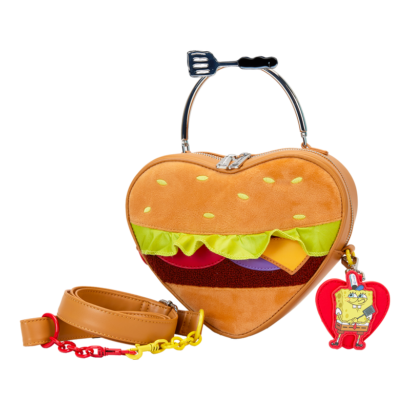 Spongebob Squarepants Krabby Patty Plush Crossbody Bag