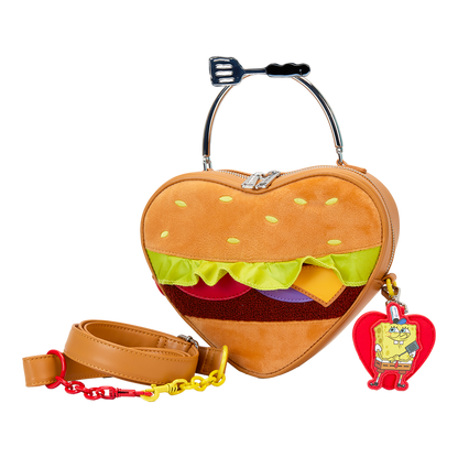 Spongebob Squarepants Krabby Patty Plush Crossbody Bag