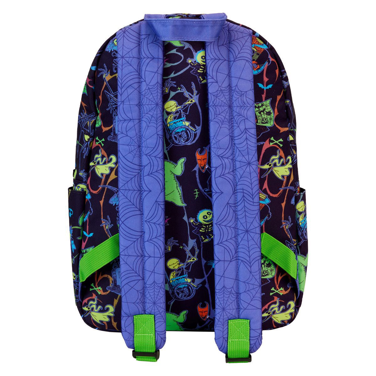 Nightmare Before Christmas Neon Glow All-Over Print Nylon Full-Size Backpack - LeCharms & Co.