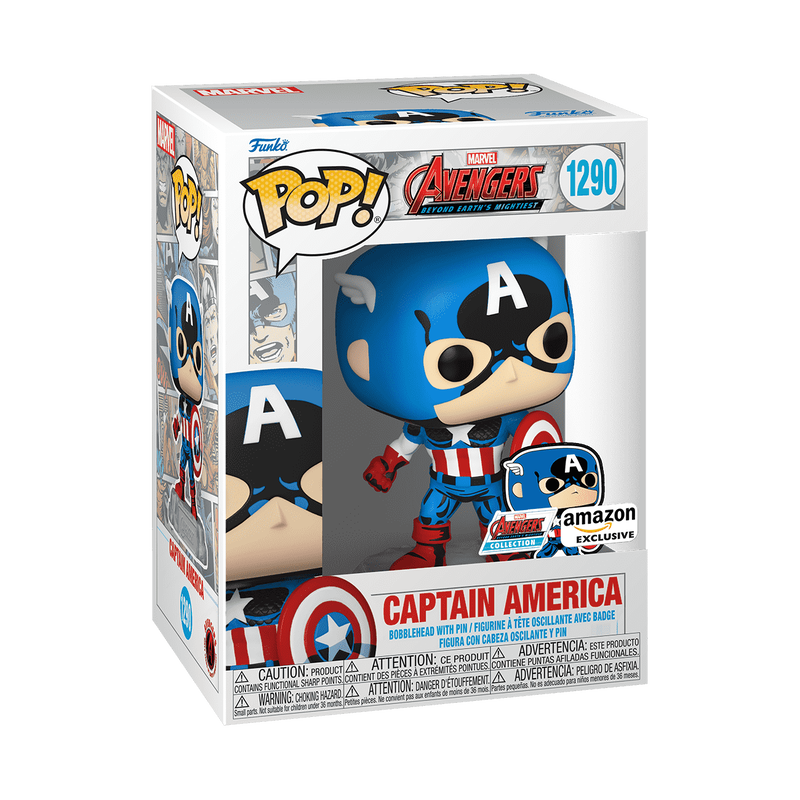Funko Pop!: Avengers - Captain America with Pin