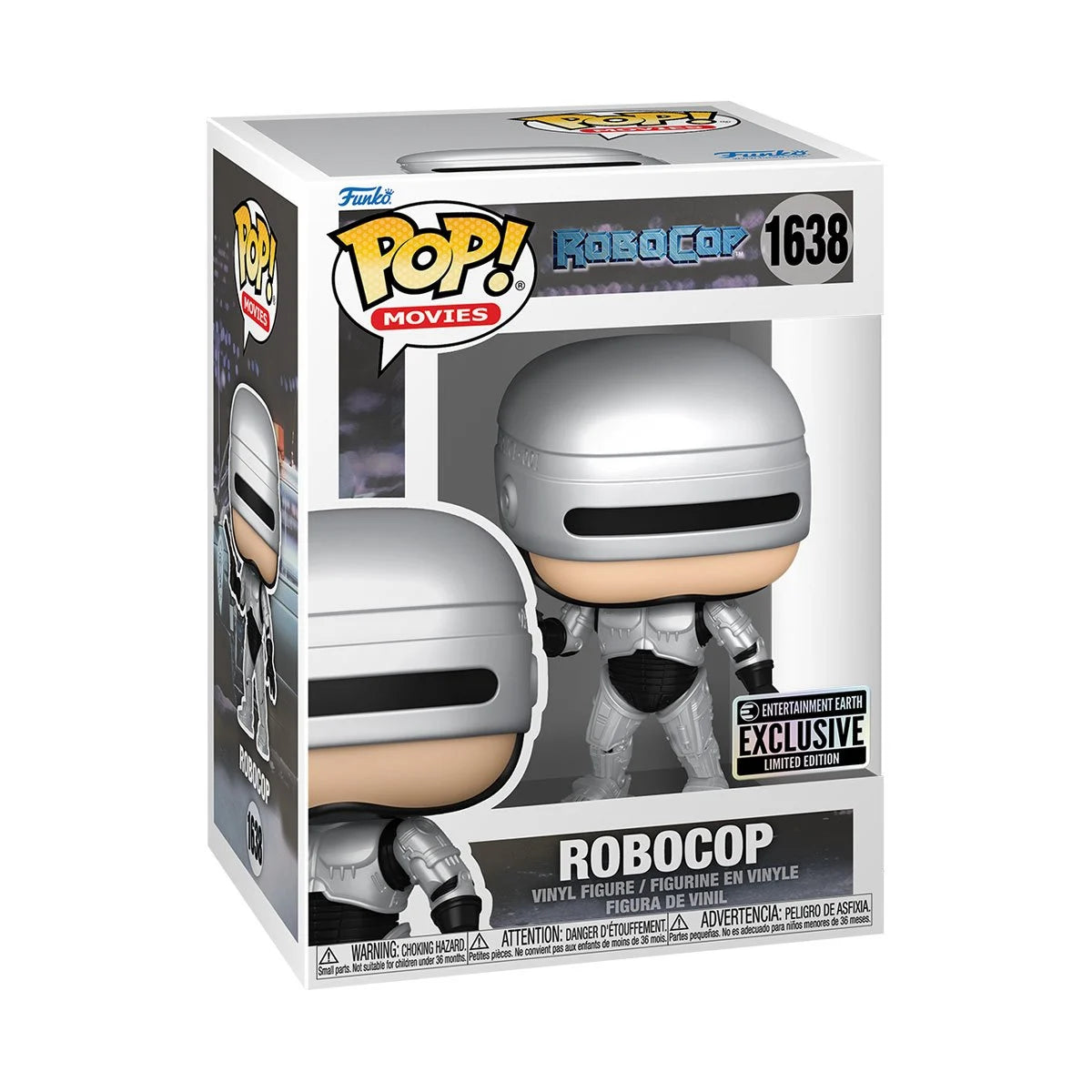 RoboCop Metallic Funko Pop! Vinyl Figure #1638 - EE Exclusive W/Protector Bundle - LeCharms & Co.