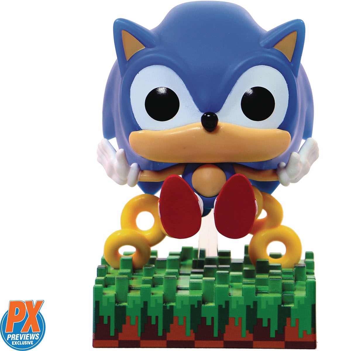 Sonic the Hedgehog Ring Scatter Sonic Funko Pop! Vinyl Figure #918 - Previews Exclusive W/Protector Bundle - LeCharms & Co.