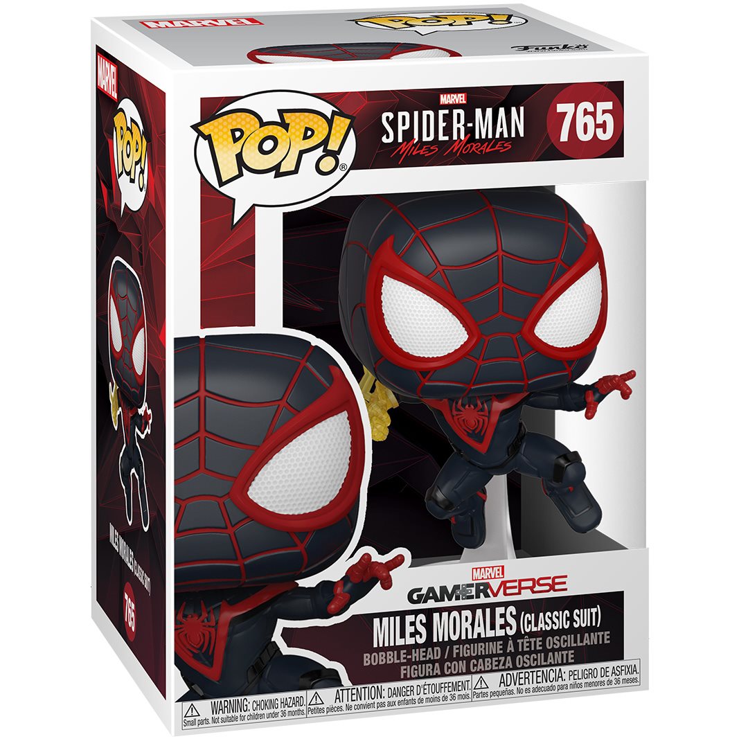 Spider-Man Miles Morales Classic Suit Funko Pop! Vinyl Figure #765 W/Protector Bundle - LeCharms & Co.
