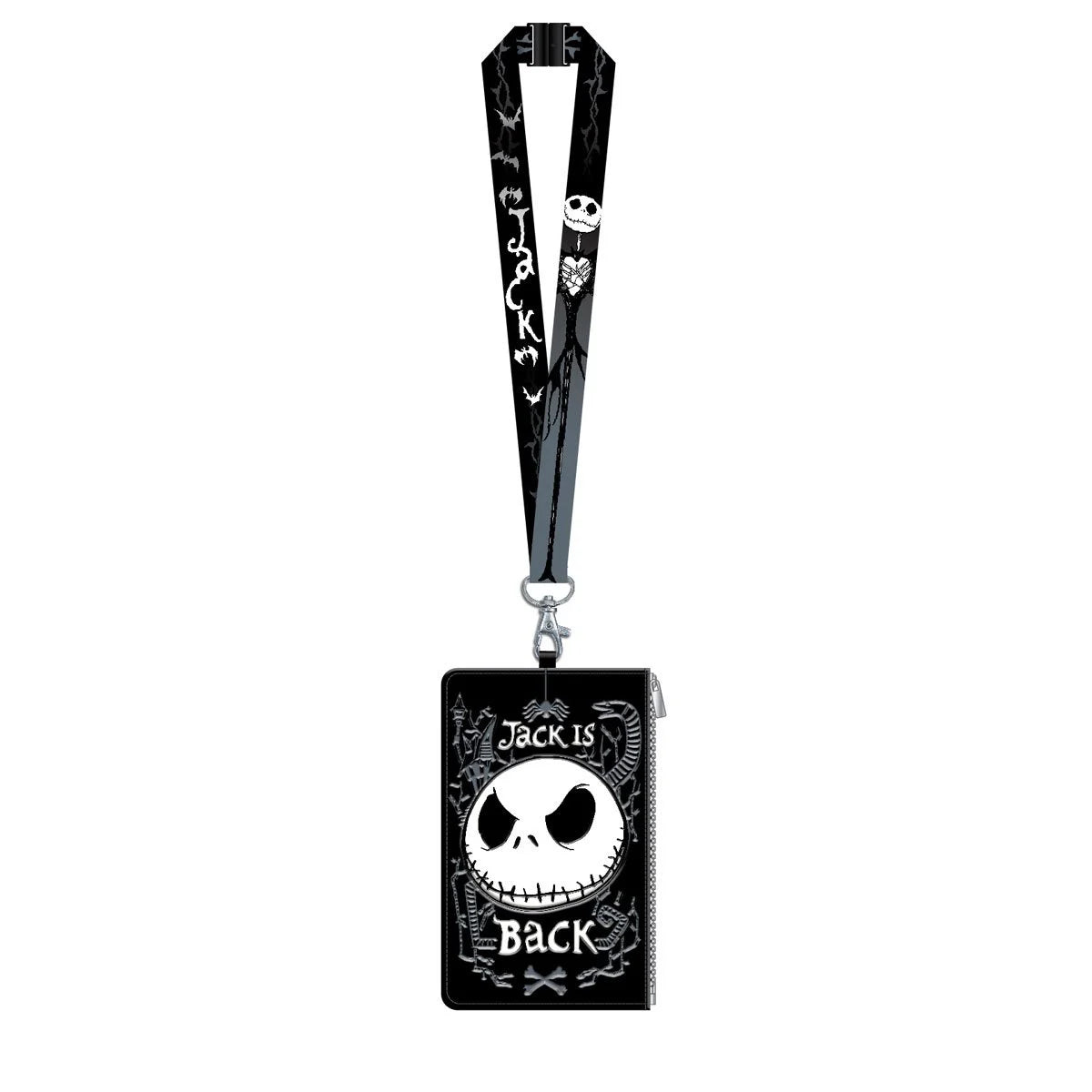 The Nightmare Before Christmas Jack Skellington Lanyard with Passport Holder - LeCharms & Co.