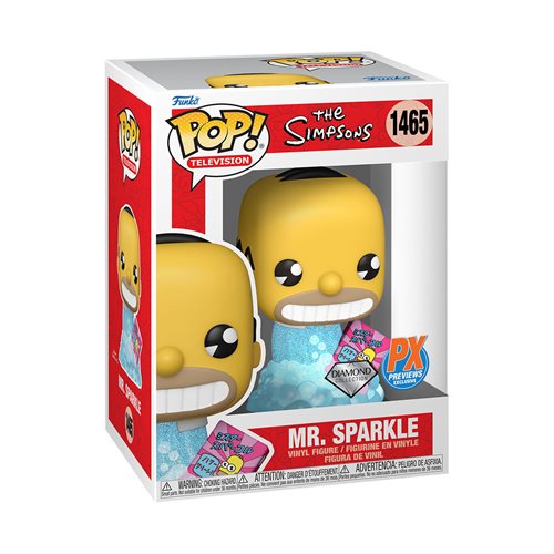 The Simpsons Mr. Sparkle Diamond Glitter Funko Pop! Vinyl Figure #1465 - Previews Exclusive W/Protector Bundle - LeCharms & Co.