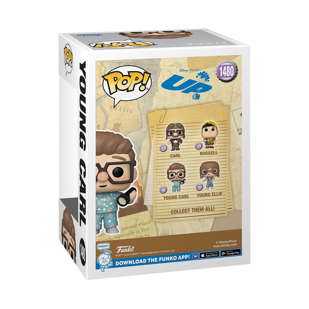 Up Young Carl with Flashlight Funko Pop! Vinyl Figure #1480 W/Protector bundle - LeCharms & Co.