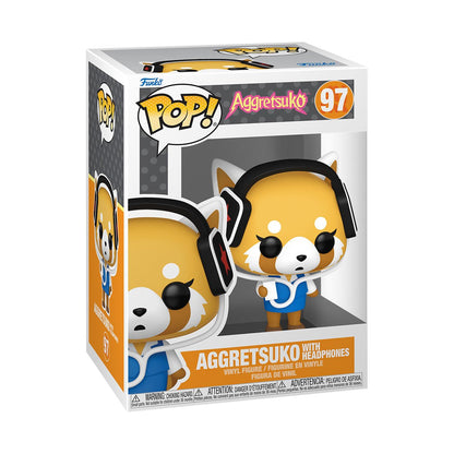 Sanrio Aggretsuko with Headphones Funko Pop! Vinyl Figure #97 W/Protector