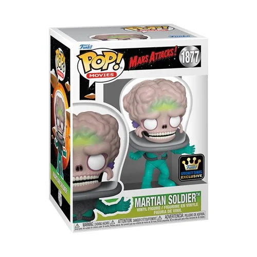 Mars Attacks Martian Soldier Funko Pop! Vinyl Figure #1877 - Specialty Series W/Protector Case