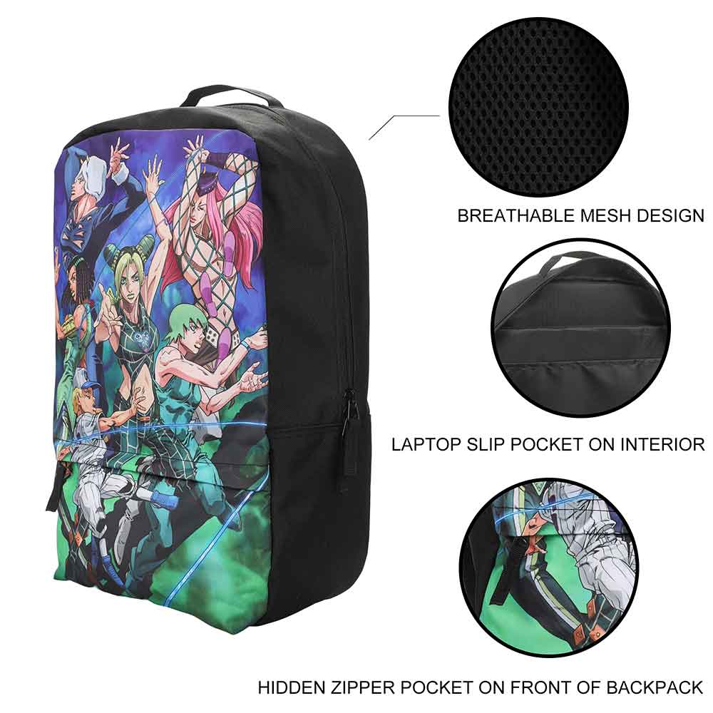 Bioworld Jojo'S Bizarre Adventure Print Laptop Backpack