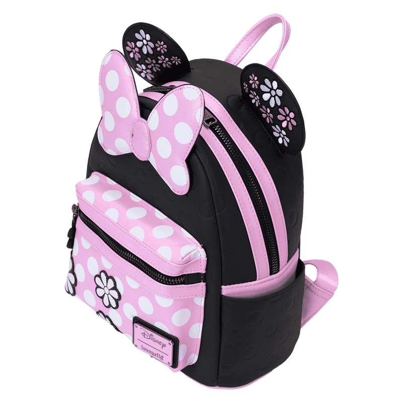 Loungefly Disney
Minnie Mouse Floral Rock The Dots Mini Backpack