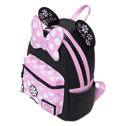 Loungefly Disney
Minnie Mouse Floral Rock The Dots Mini Backpack