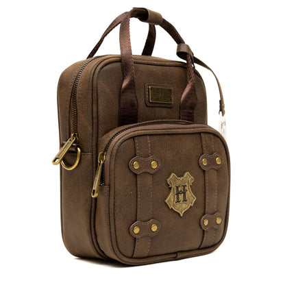 Buckle-Down The Wizarding World of Harry Potter Bag, Cross Body, Harry Potter Hogwarts School of Witchcraft and Wizardry Brown, Vegan Leather