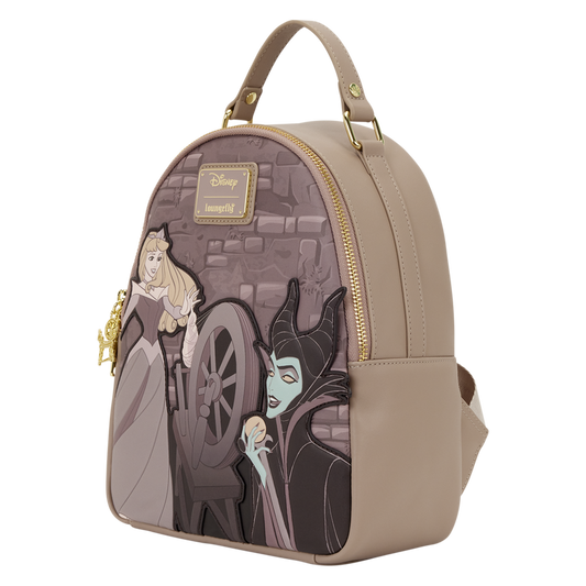 Loungefly Disney: Sleeping Beauty & Maleficent Spinning Wheel Mini Backpack
