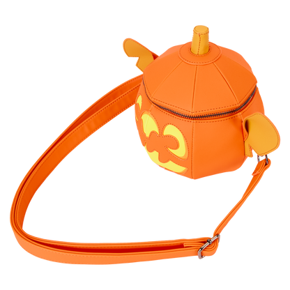 Loungefly Disney
Stitch Pumpkin Head Figural Glow Crossbody Bag