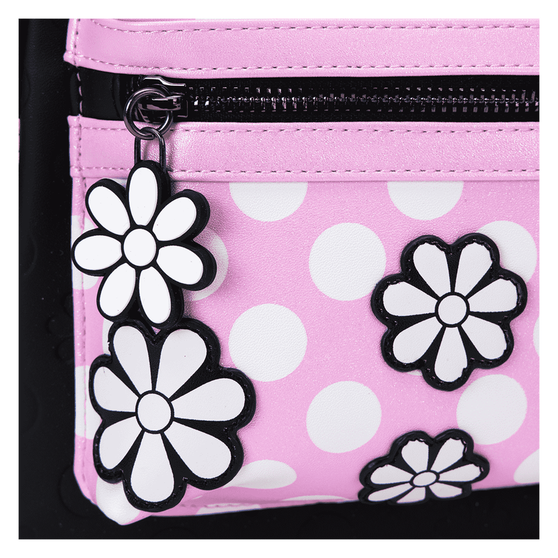 Loungefly Disney
Minnie Mouse Floral Rock The Dots Mini Backpack